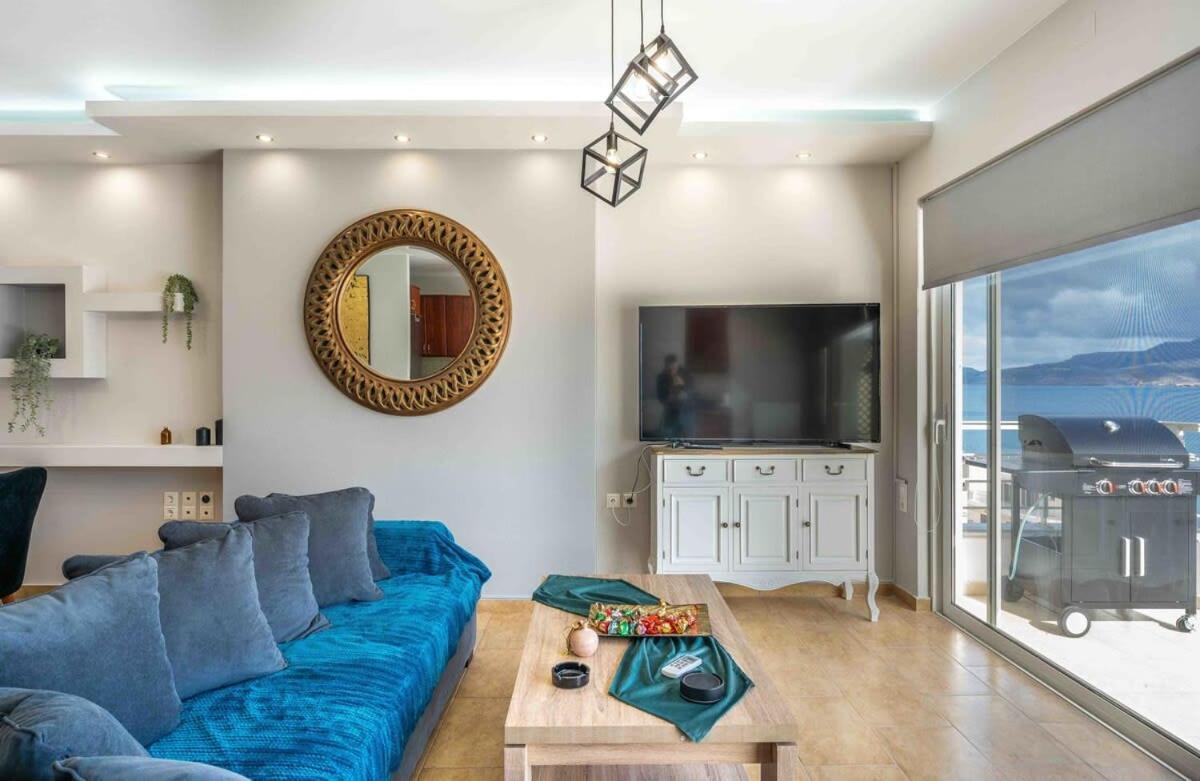 Sitia Panoramic Penthouse - Close To Sandy Beach - Private Parking Kültér fotó