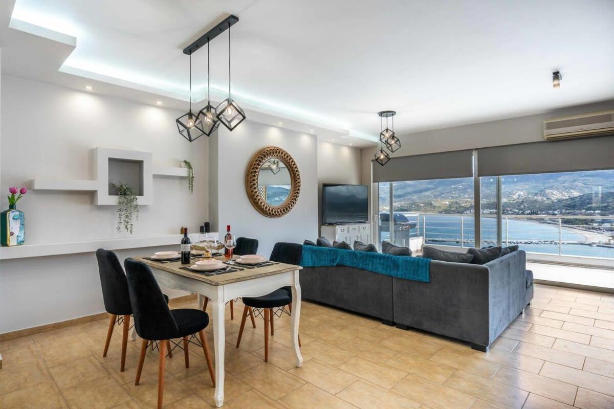 Sitia Panoramic Penthouse - Close To Sandy Beach - Private Parking Kültér fotó